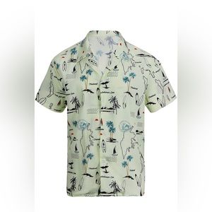 Men's Casual Hawaiian Shirt Short Sleeve Button Down Tropical Beach Shirt XXL